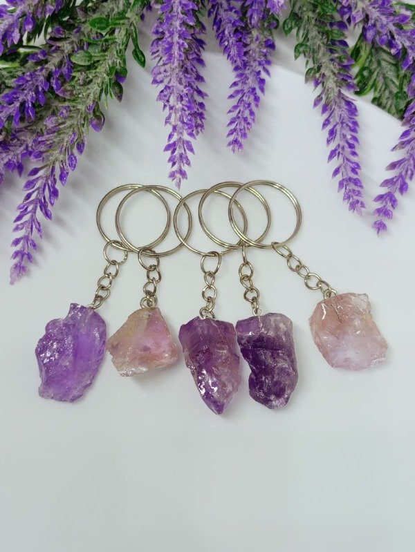 Producto - Llavero piedras naturales- Amatista
