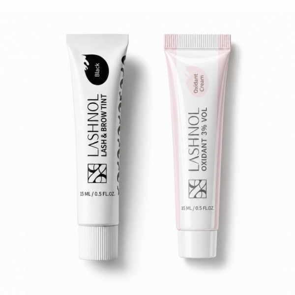 Producto - Set de Tinte Negro y Revelador para pestañas y cejas - Lashnol