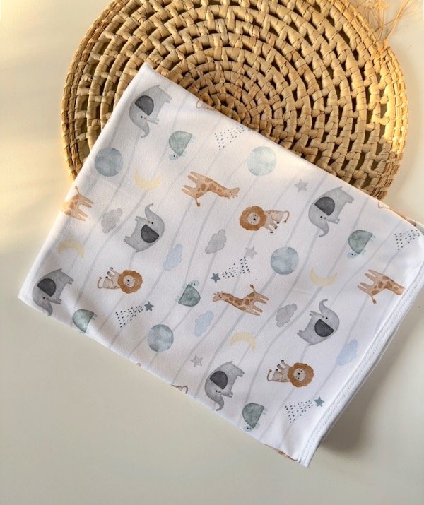 Producto - Manta recibidora, Zoo celeste