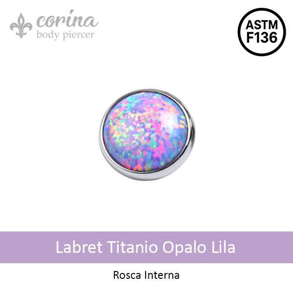 Producto - Labret Titanio Opalo Lila
