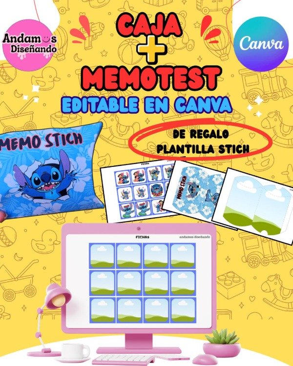 Producto - CAJA. MEMOTEST EDITABLE EN CANVA