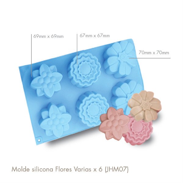 Producto - Molde silicona Flores Varias 6 (JHM-07)
