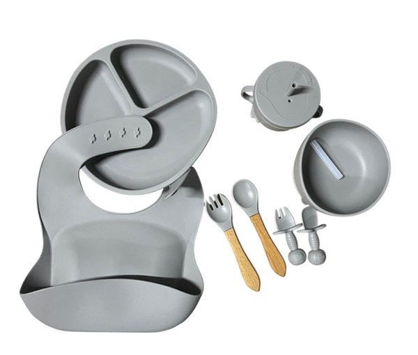 Producto - Set alimentación silicona 9 piezas ( consultar colores disponibles)