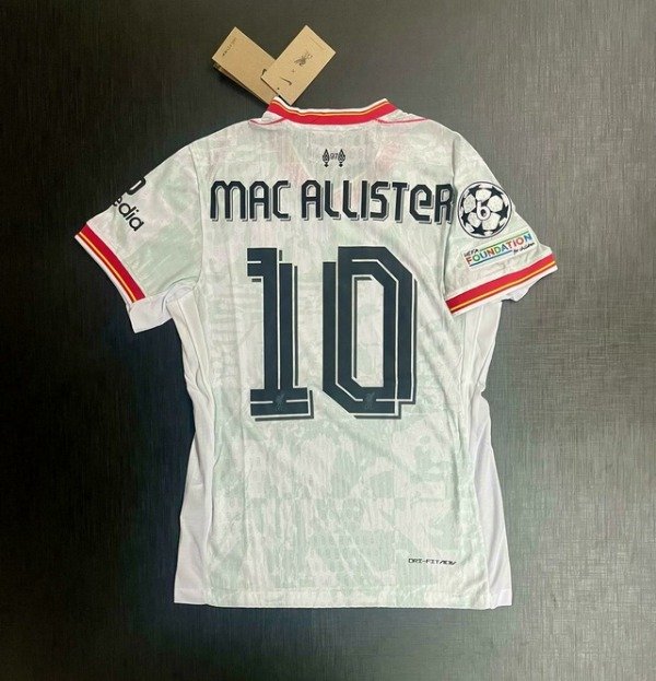 Producto - Camiseta Liverpool Blanca MATCH 2025 Alexis Mac Allister
