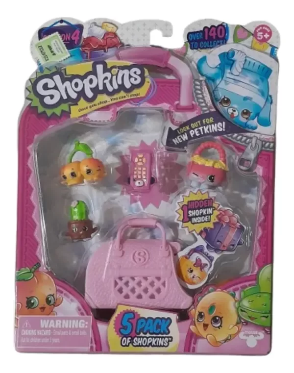 Producto - Shopkins Serie 4 Blister X 5 (telefono rosa)