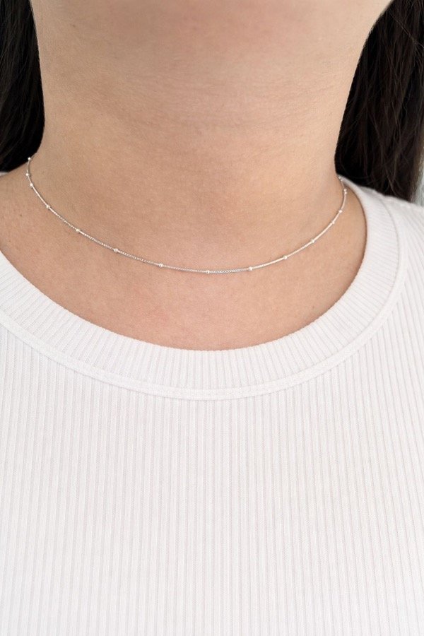 Producto - Cadena con bolitas pequeñas plata 925