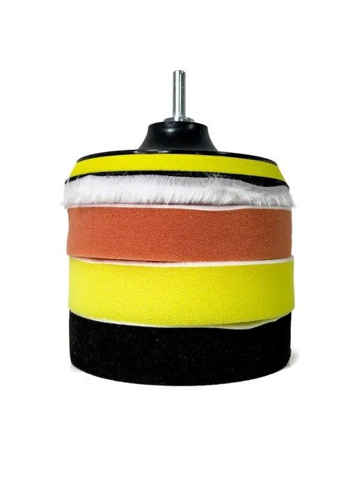 Producto - Set de Pulido Para Taladro Pads 5 Pulgadas +backing + Acople