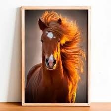 Producto - PINTURA POR NUMERO 30X40 CON MARCO CABALLO