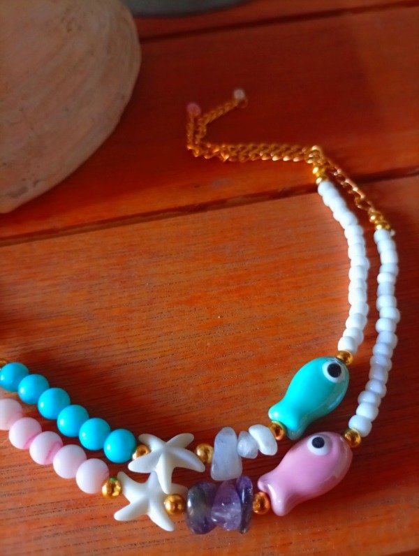 Producto - Pulsera cuentas mostacillas pez