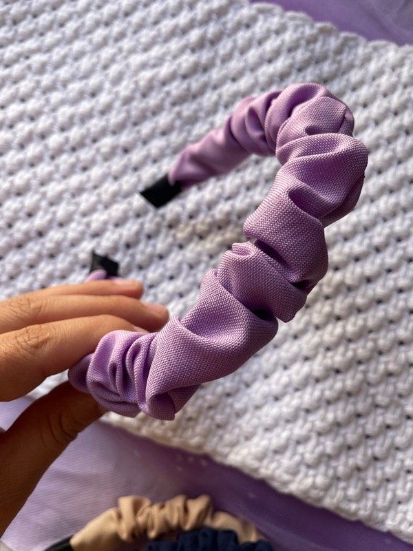 Producto - Vincha scrunchie morada