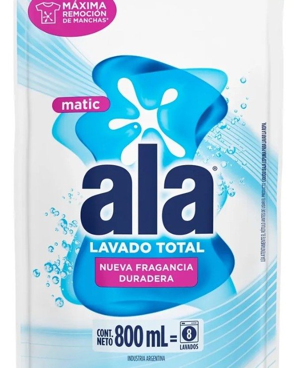 Producto - JABON LIQUIDO ALA - MATIC - FRAGANCIA DURADERA - maxima remocion de manchas