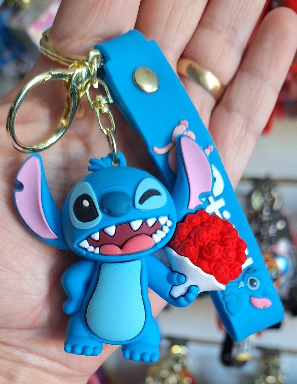 Producto - Llavero Stich Con Ramo de Rosas