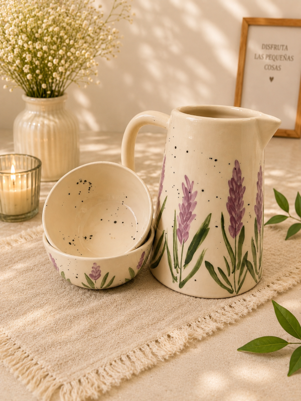 Producto - Combo vajilla cerámica premium lavanda (Precio Final)