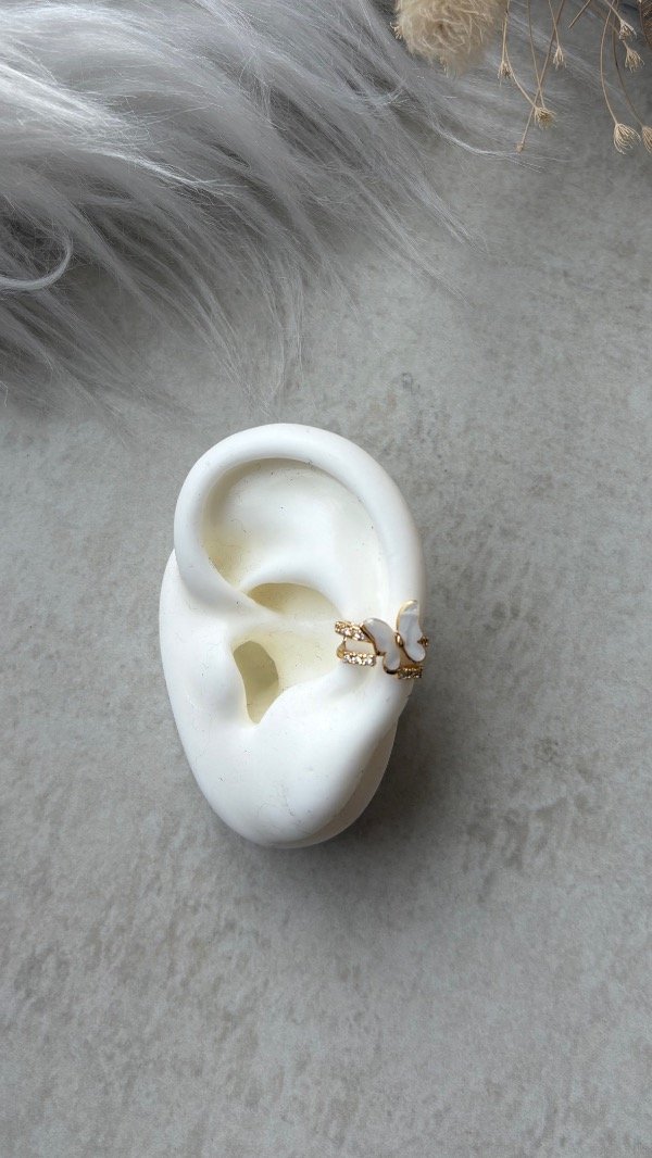 Producto - Aro a presión acero dorado mariposa