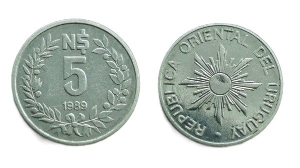Producto - Uruguay 5 Nuevos Pesos 1989 Km#92 Aunc
