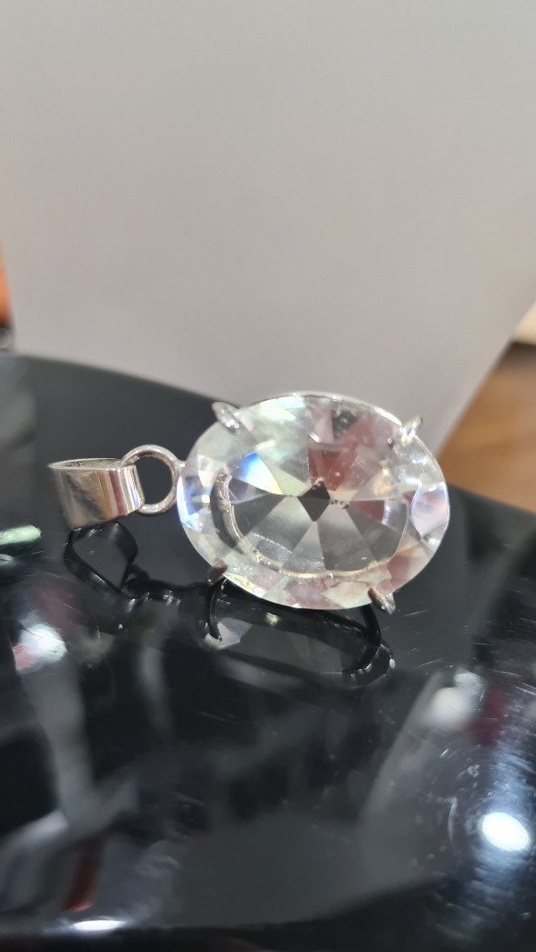 Producto - Dije piedras naturales ,cuarzo cristal facetado - 0
