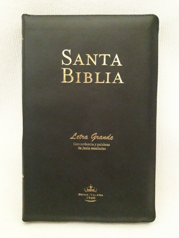 Producto - Biblia Letra Grande Concordancia con Cierre Negra