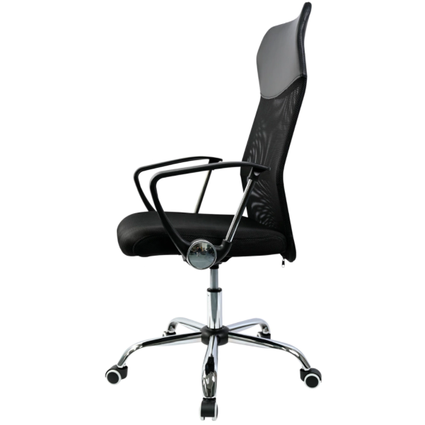 Producto - Silla oficina -apoyabrazos plásticos regulables -5 ruedas -respaldo alto - 5