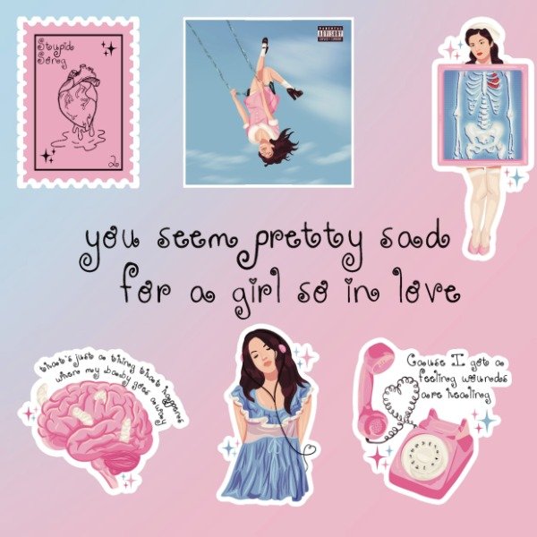 Producto - Stickers 'You seem pretty sad for a girl so in love' Olivia Rodrigo