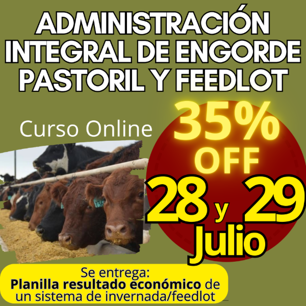 Producto - Curso Online: Administración Integral de Engorde Pastoril y Feedlot