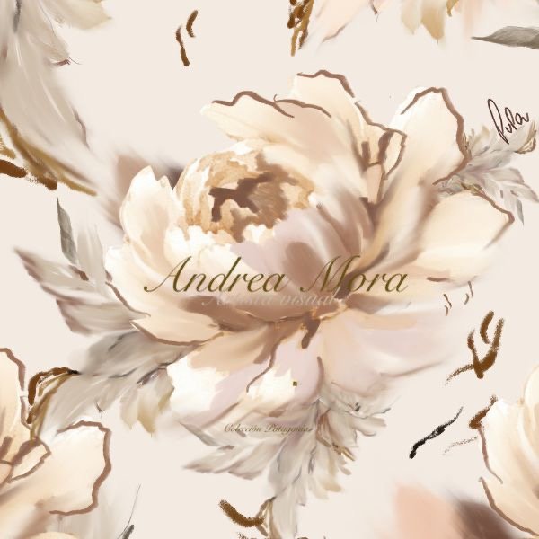 Producto - Estampa peonia Crema