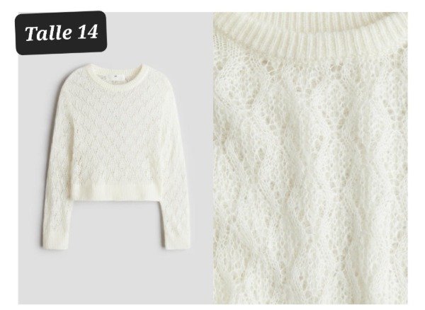 Producto - Sweater lana HyM talle 14 blanco