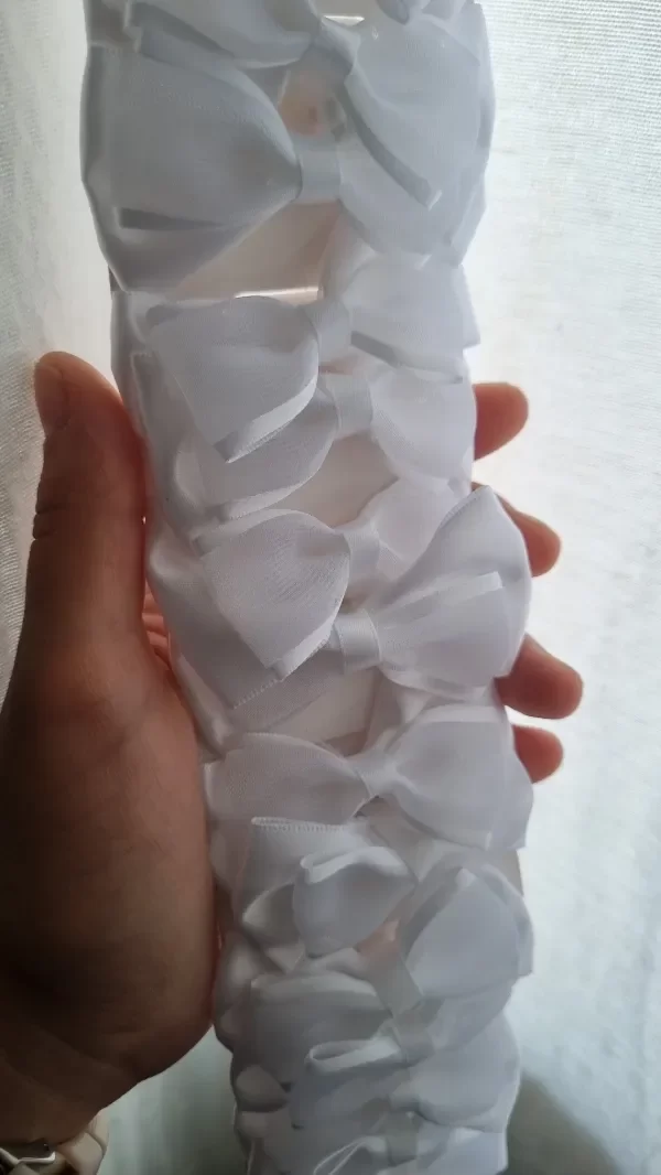 Producto - Moños blancos dobles por par