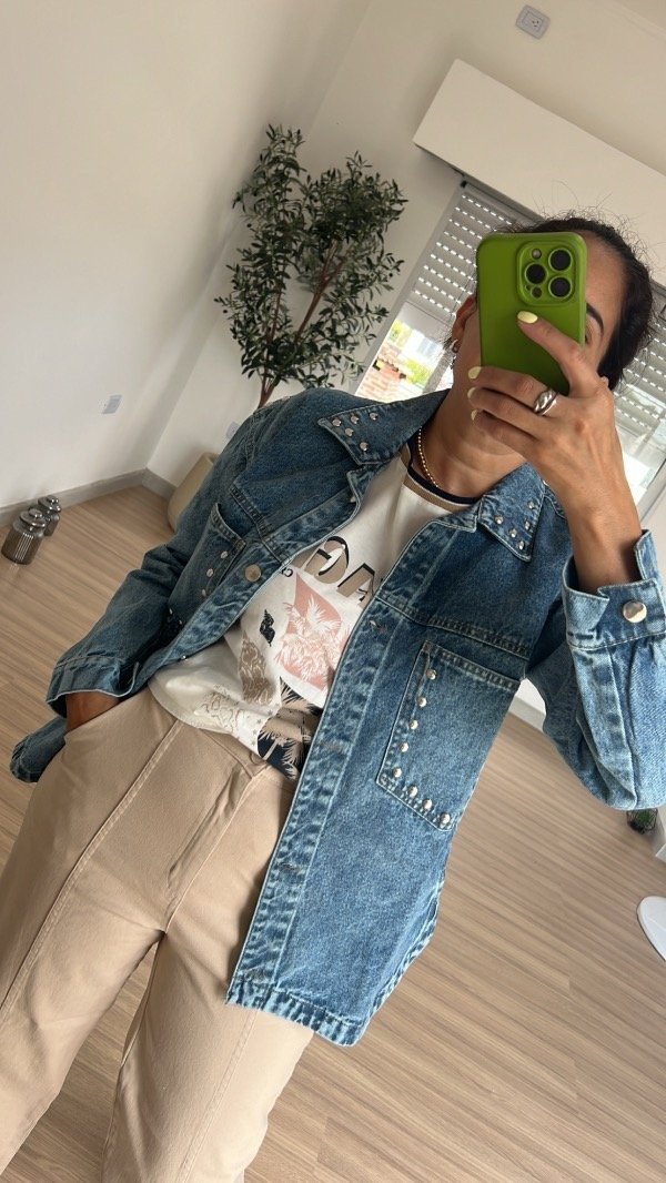 Camisaco jean tachas — imagen 6