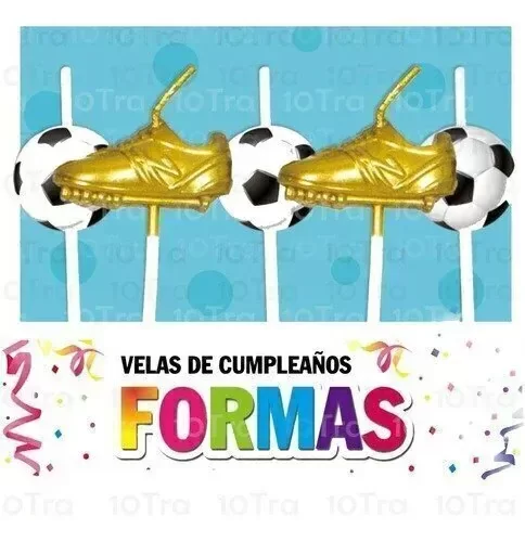 Producto - Set Velas formas Futbol pelotas y botines x5