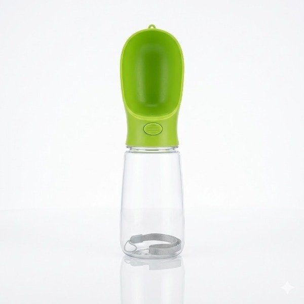 Producto - Bebedero Portátil para Perros y Gatos 550 ml - Botella con Tolva Antiderrames
