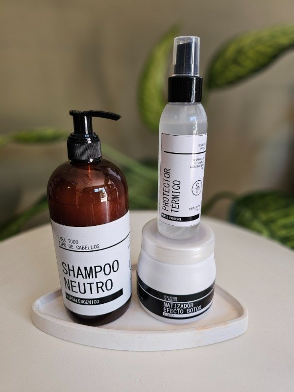 Producto - Shampoo Neutro + Matizador + Protector Térmico - 0