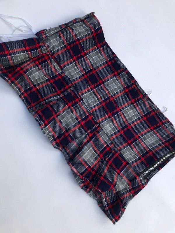 Producto - Pleated skirt cuadrille con ojalillos - 5