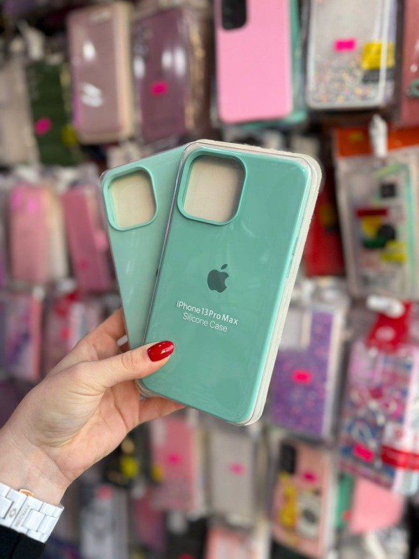 Producto - Silicone case Iphone 13 pro max verde agua