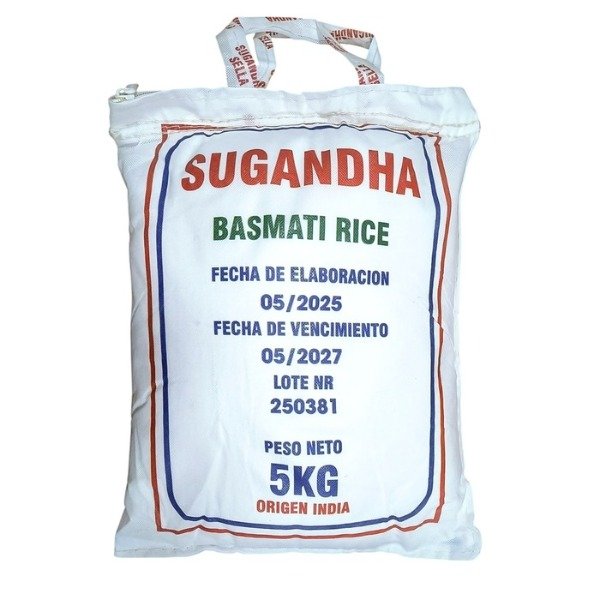 Producto - ARROZ BASMATI de INDIA ( Bolsa de algodon) SUGANDHA - 100gr