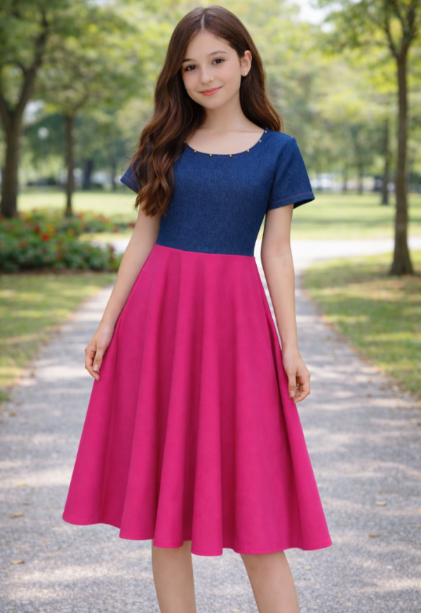 Producto - Vestido de niña convinado