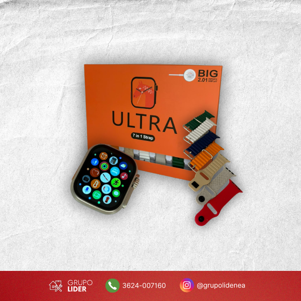 Producto - Reloj Smart ultra + 7 mallas