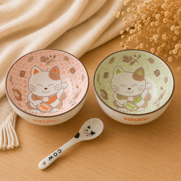 Producto - Cuenco de Porcelana Maneki Neko
