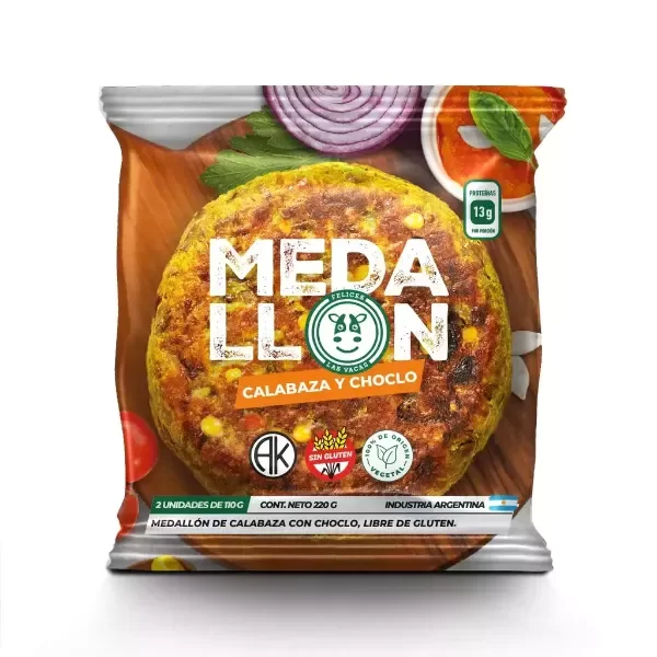 Producto - Medallón Calabaza y Choclo Felices las Vacas 2 unidades