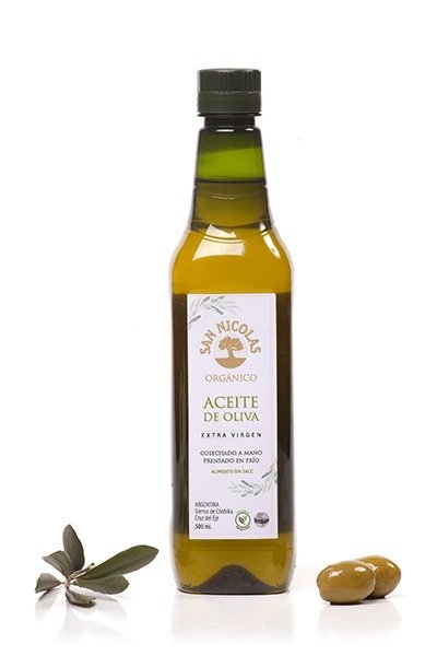 Producto - Aceite de Oliva Orgánico San Nicolás envase PET 500ml