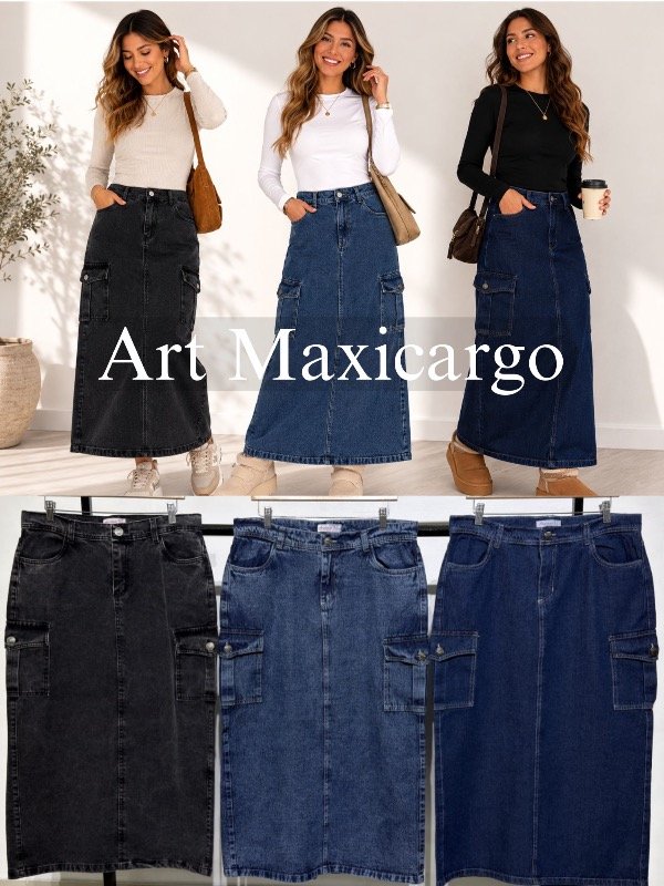 Maxicargo falda de jeans MOM