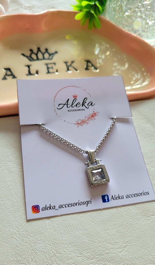 Producto - Collar bulgari con cubic de acero quirúrgico - 3