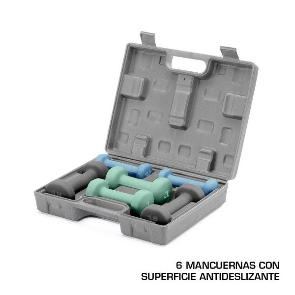 Producto - Maletin valija set importado de pesas mancuernas 6kg Calidad