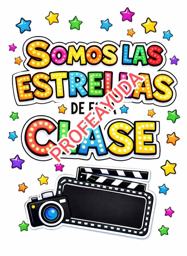 Producto - Cartel para puerta " Somos las estrellas"
