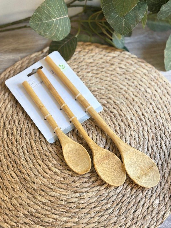 Producto - Set de cucharas de madera de bambú