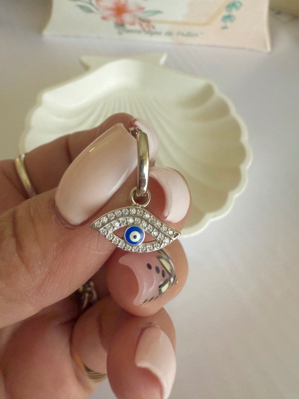 Producto - Argollita ojito 1,5 cm plata rodinada (x unidad)