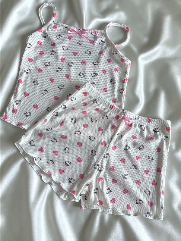 Producto - Pijama kitty blanco corto