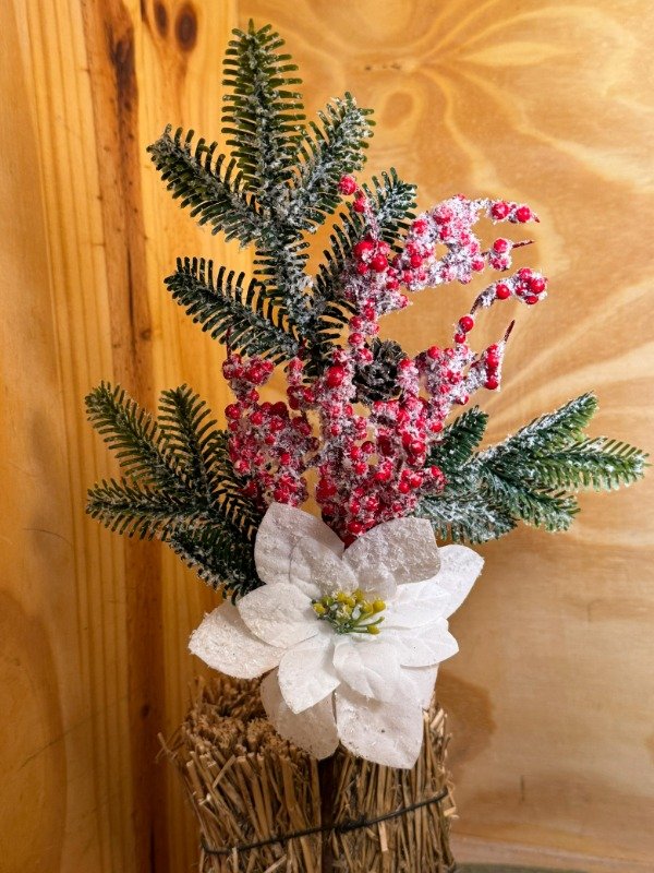Producto - Vara de árbol nevada con frutos y flor (Efectivo: 7.120)