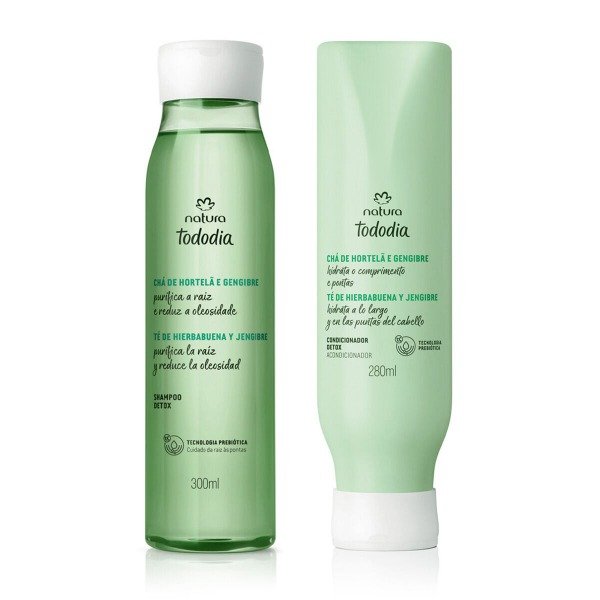 Producto - Kit shampoo + acondicionador/ Detox Té de hierbabuena y jengibre