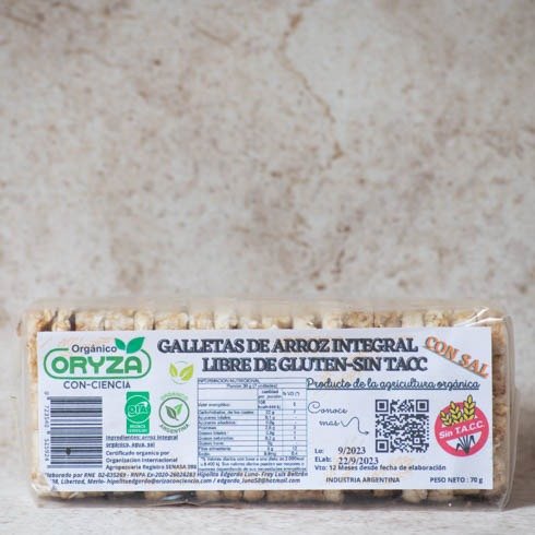 Producto - Galletas de arroz con sal - 70 Gr - Oryza