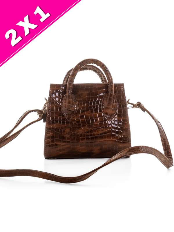 Producto - Mini Bag Croco Marrón